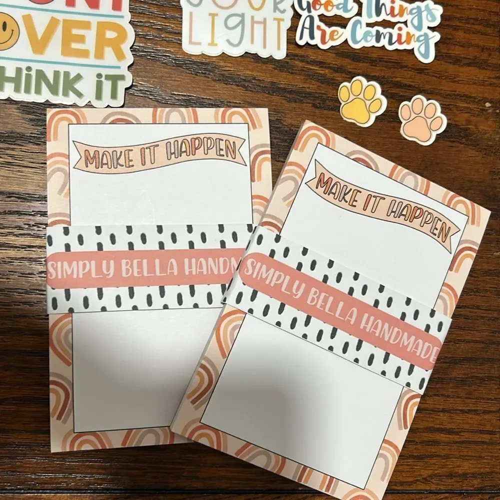 Stickers pin note pad bundle all new